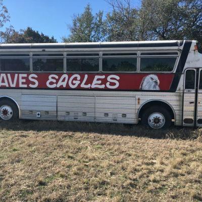 1969 Silver Eagle Bus, title, was running when parked. No seats 