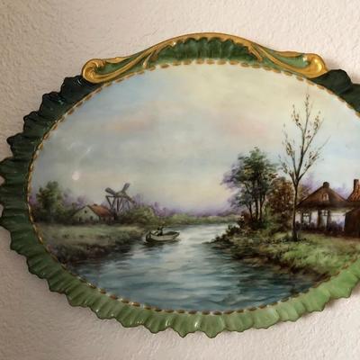 Hand painted porcelain wall picture AMAZING 