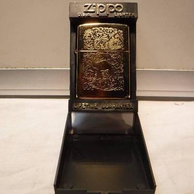 Gold tone Camel collectible Zippo lighter FANCY