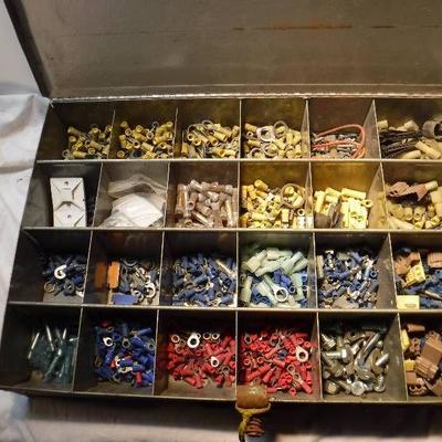 Large lot of electrical ends and case