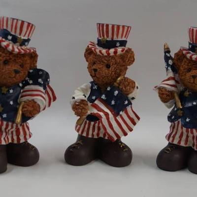 3 Adorable Patriotic Bears