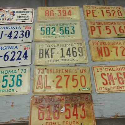 13 License Plates