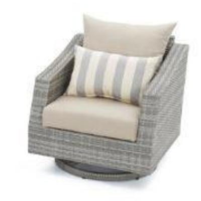 RST Brands Cannes Woven Motion Club Chairs with Bl ...