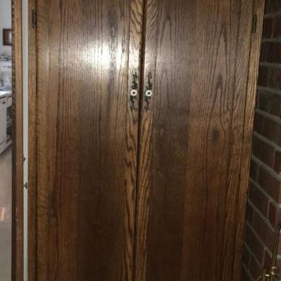 Walnut colored cabinet $150