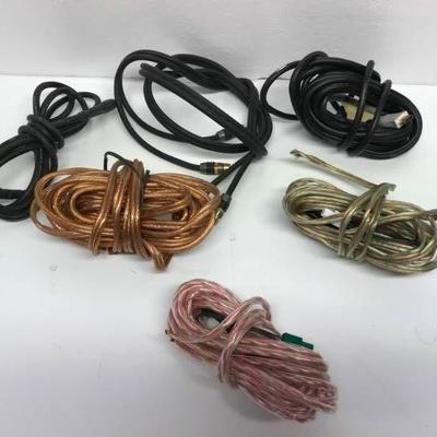 LOT OF AUDIO CABLES