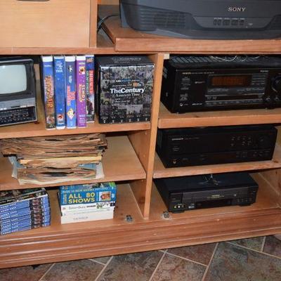 Entertainment Cabinet, Home Decor, Stereo Equipment, Various Electronics