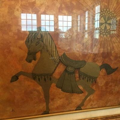 Framed Art (Horse Print)