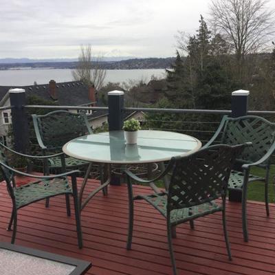 Umbrella Patio Table and Chairs