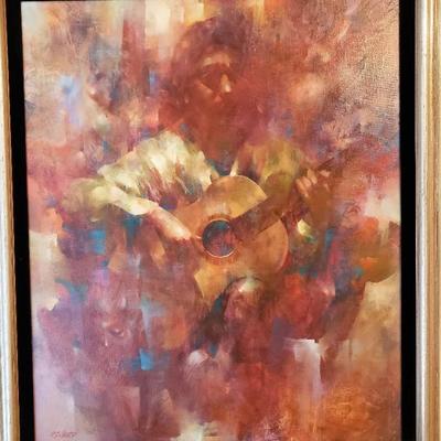 Original oil painting by listed artist Richard Ward (R.C. Ward) titled 