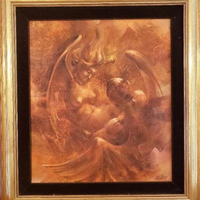 Original oil painting by listed artist Richard Ward (R.C. Ward) titled 