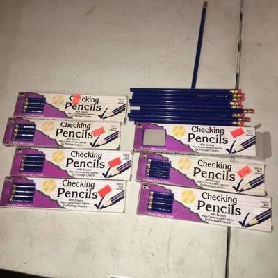 Seven Boxes of 12 Pencils - Blue Lead