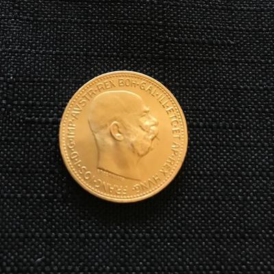 1915 Austria gold plated 20 Corone $240