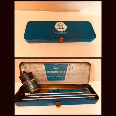 Vintage Harrington & Richardson Gun Cleaning Outfit Kit Metal Box. $40