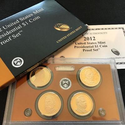 2012 United States Mint Presidential $1 Coin. Proof Set. $50