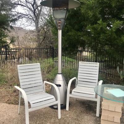 Heater sold. Chairs available! 