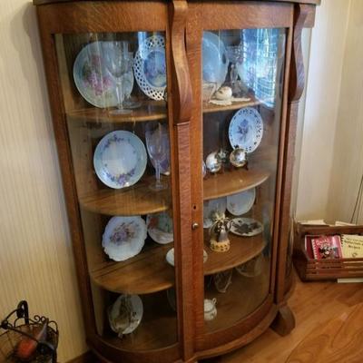 Vintage curved glass Cabinet 