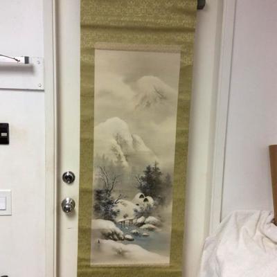 MMF024 Japanese Scenic Painting Hanging Scroll