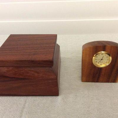 MMF008 Koa Desk Clock and Box