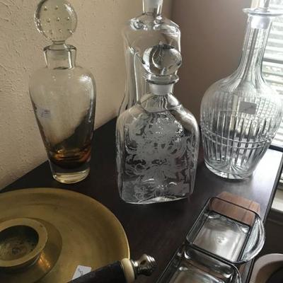Antique Crystal Decanters 