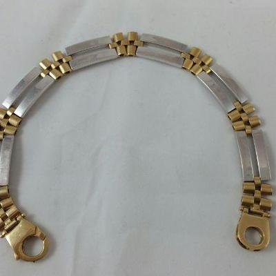 14kt White and Yellow Gold Bracelet, Italy