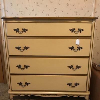 French provincial chest of drawers 38 w x 40 t x 18 d 