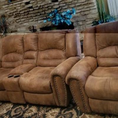 Divided love seat sold, the rocker/recliner available.