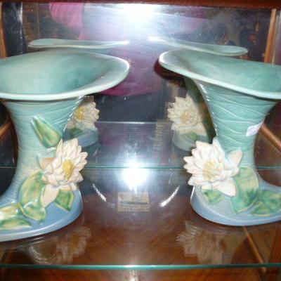 Pair of Rosevlle vases