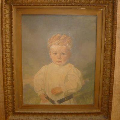 Portrait by Percy Ives, listed artist circa 1900.