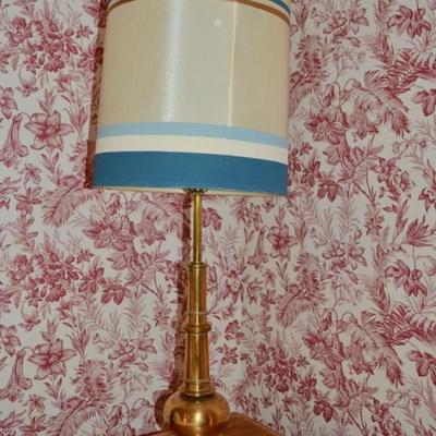 One of a pair of vintage brass Stiffel lamps