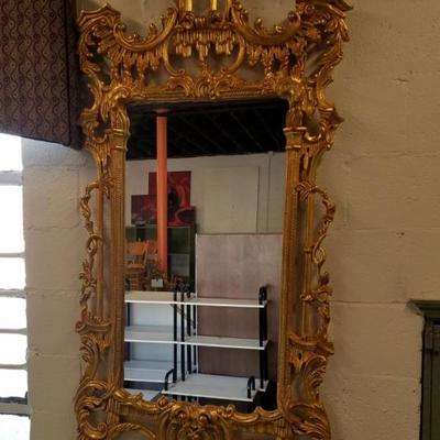 Lg Ornate Gilt-Framed Mirror