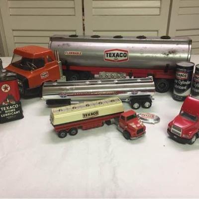 Model Trucks, Trains, and Oil Cans