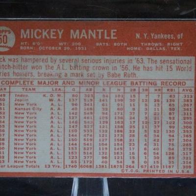 1964 Mickey Mantle Card
