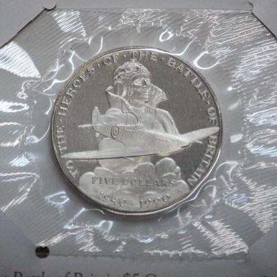 1990 $5 Battle of Britain Coin