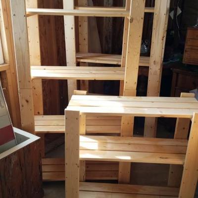 Wood Storage Shelves Set (1)