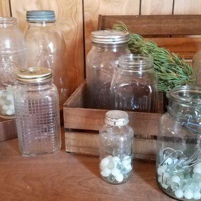 Old Glass Jars Collection