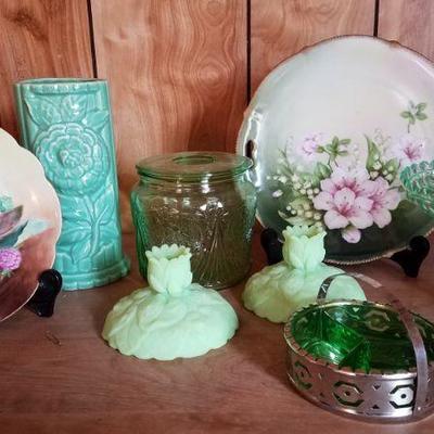 Vintage Green Dishes