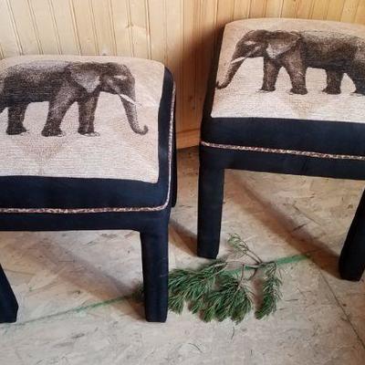Upholstered Elephant Stools