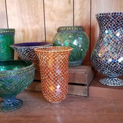 Indian Cut Glass Bowls and Vases