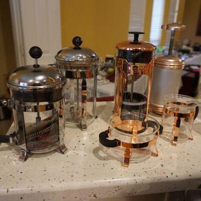 Several French Press systems