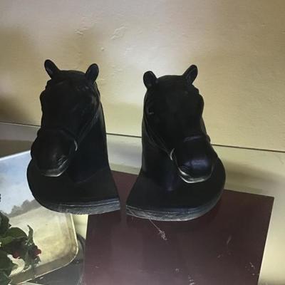 Horse head bookends 