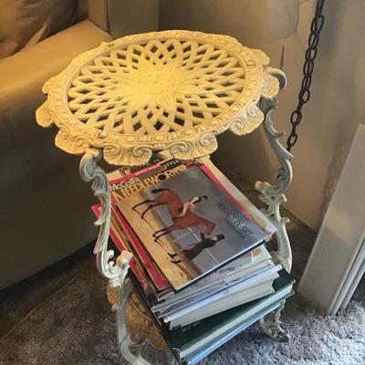 Wrought iron side table 