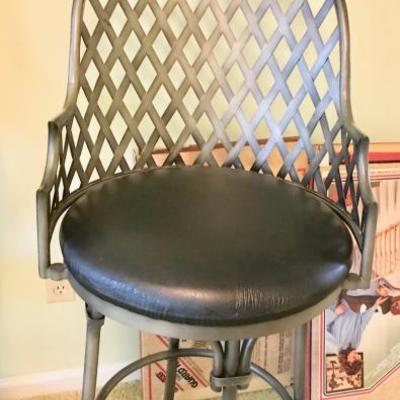 Metal and leather high top stool $65
21 X 46