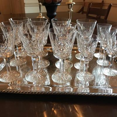 Waterford Lismore $20 each
10 goblets; 5 cordials