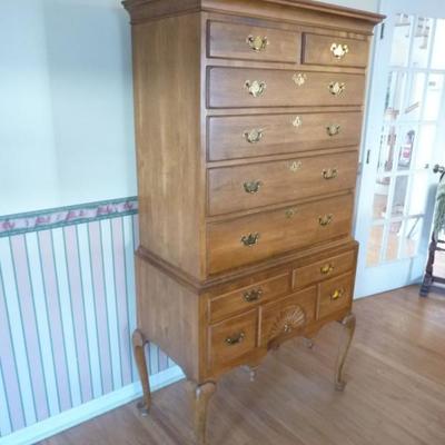 Ethan Allen Highboy Chest of Drawers