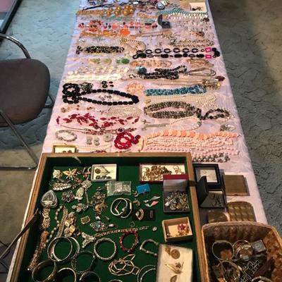 lots of costume jewelry, some sterling pieces - more photos near bottom 