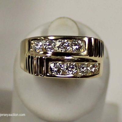 14 Karat Yellow Gold 1 CTW Menâ€™s Diamond Ring â€“ auction estimate $500-$1000 