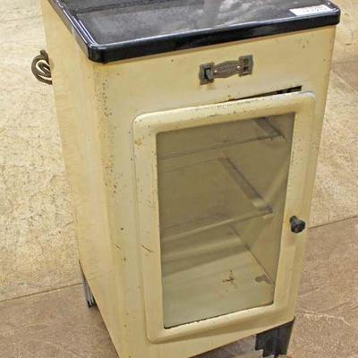VINTAGE Metal Medical Sterilization Cabinet â€“ auction estimate $200-$400 