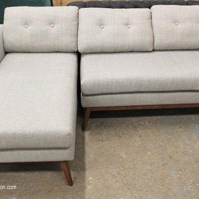  NEW Contemporary 2 Piece Tweed Upholstered Modern Design Sectional Sofa â€“ auction estimate $400-$800

  