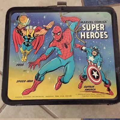 1976 Vintage Marvel Comics Super Heroes Spider-Man Lunchbox