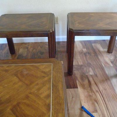 Two matching end tables